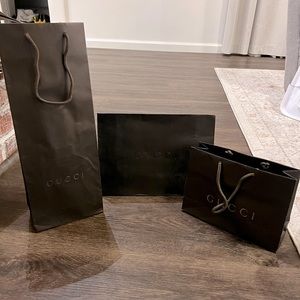 GUCCI 3 Pieces Shopping Bags / Pouch